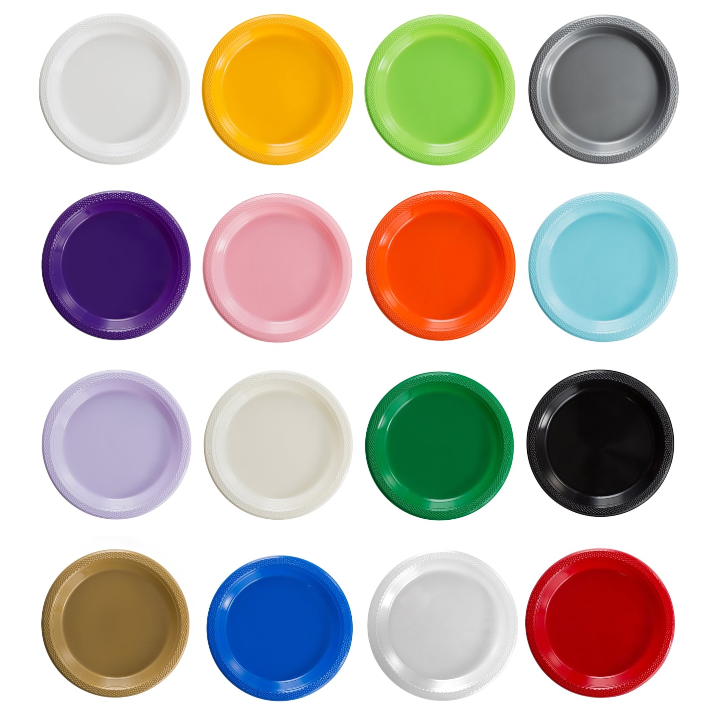 10 In. Burgundy Plastic Plates - 50 Ct.