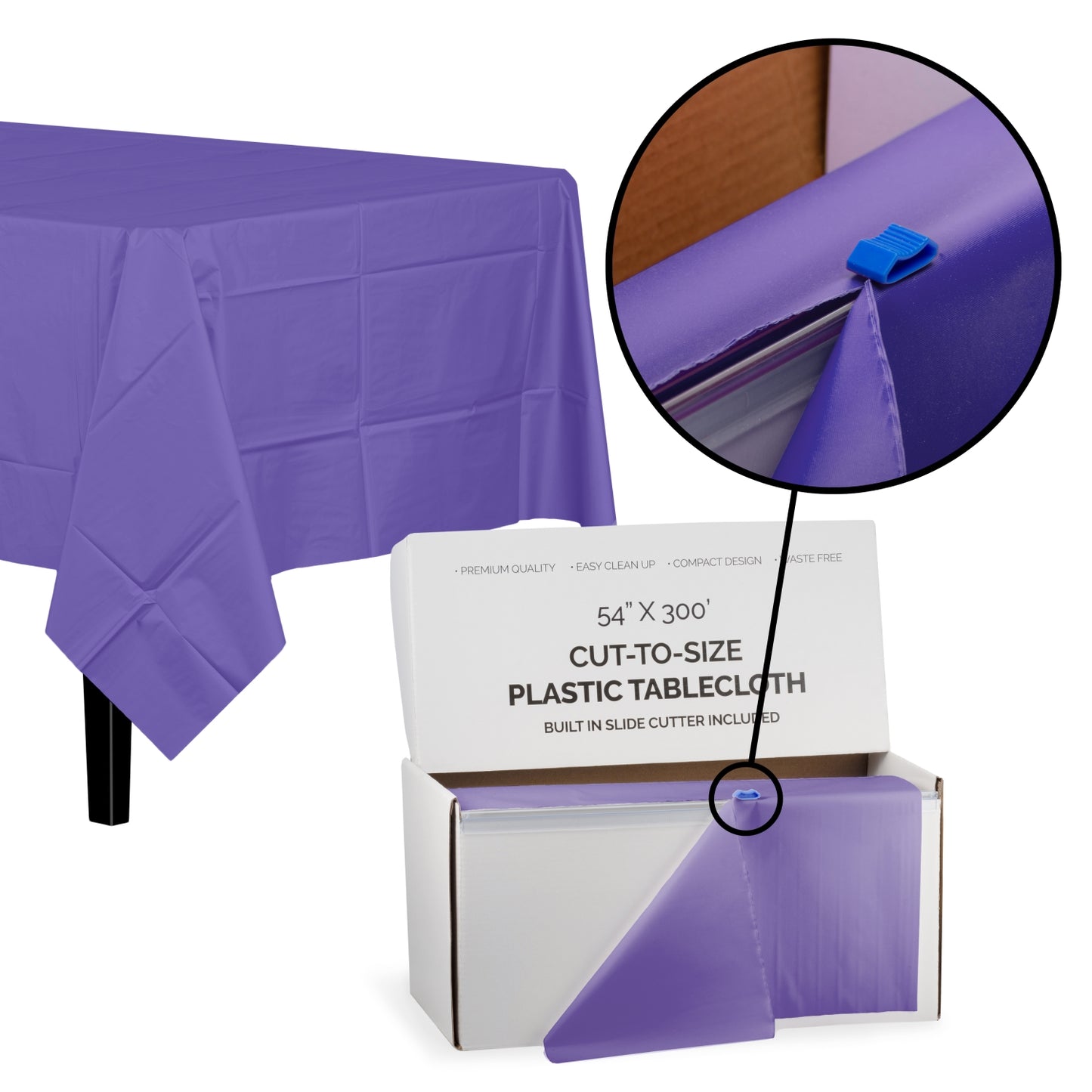 54" X 300' Select A Size Table Cover - Purple