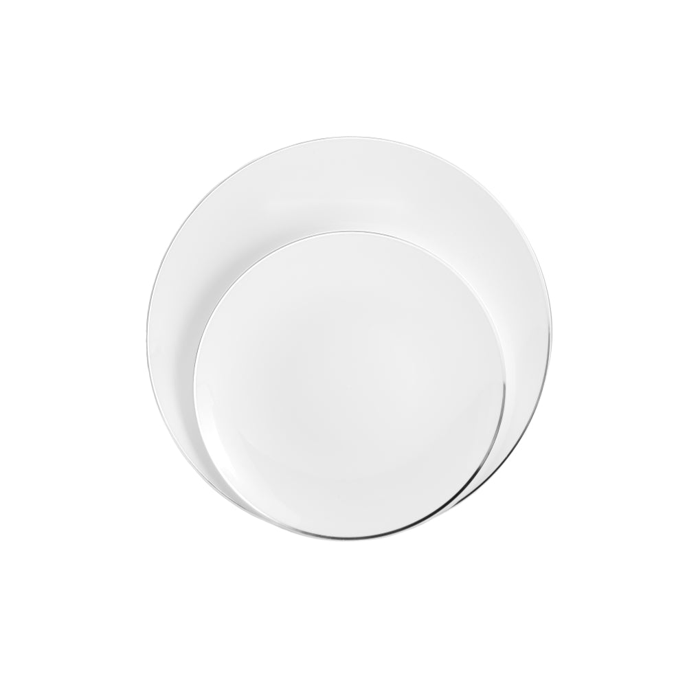 Case of 12 - 8" Classic Silver Design Plates (10)