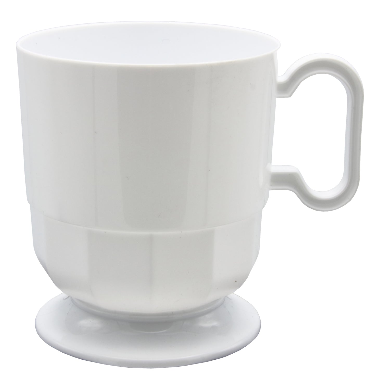 White Glazed Coffee Cup w/ Handle (8)