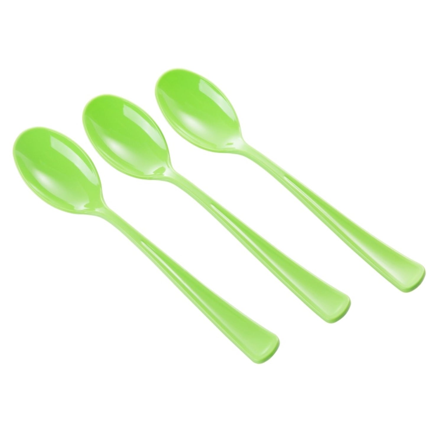 Heavy Duty Lime Green Plastic Spoons - 50 Ct.