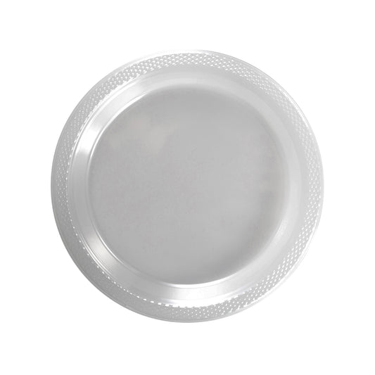 Case of 12 - 7" Plastic Plates 50 ct. - Clear