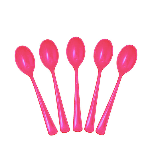Case of 24 - Plastic Spoons 50 ct. - Cerise