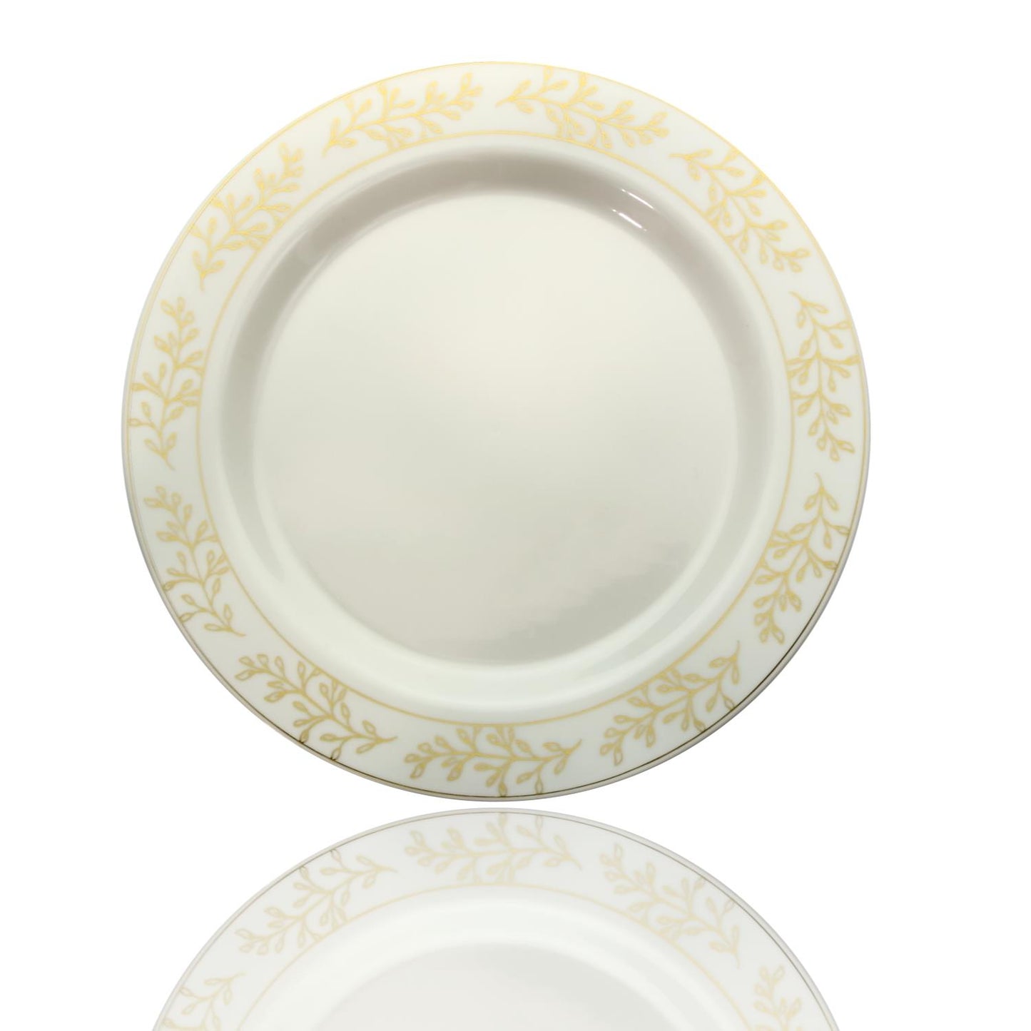 Case of 12 - 9" Gold Leaf Premium Plates - 10 ct.