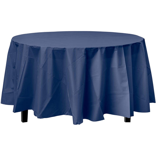 Premium Round Navy Blue Table Cover
