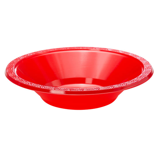 Case of 36 - 12 oz. Plastic Bowls 8 ct. - Red