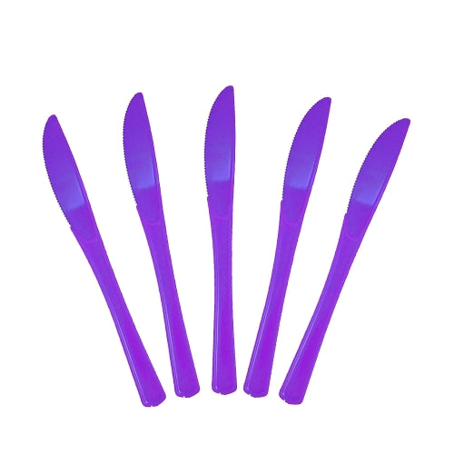Heavy Duty Purple Plastic Knives - 50 Ct.