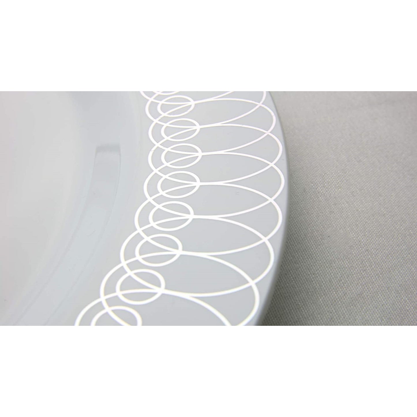 9 In. Silver Ovals Design Plates - 10 Ct.