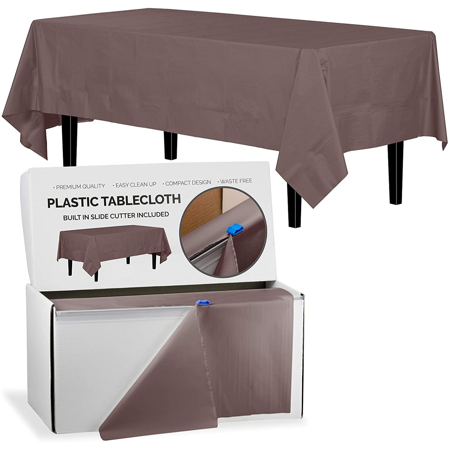 54" X 100' Select A Size Table Cover - Brown