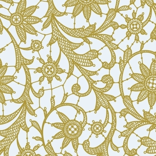 Case of 48 - 54" x 108" Printed Plastic Table cover - Gold Lace