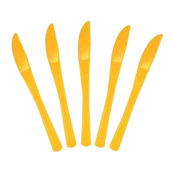 Heavy Duty Yellow Plastic Knives - 50 Ct.