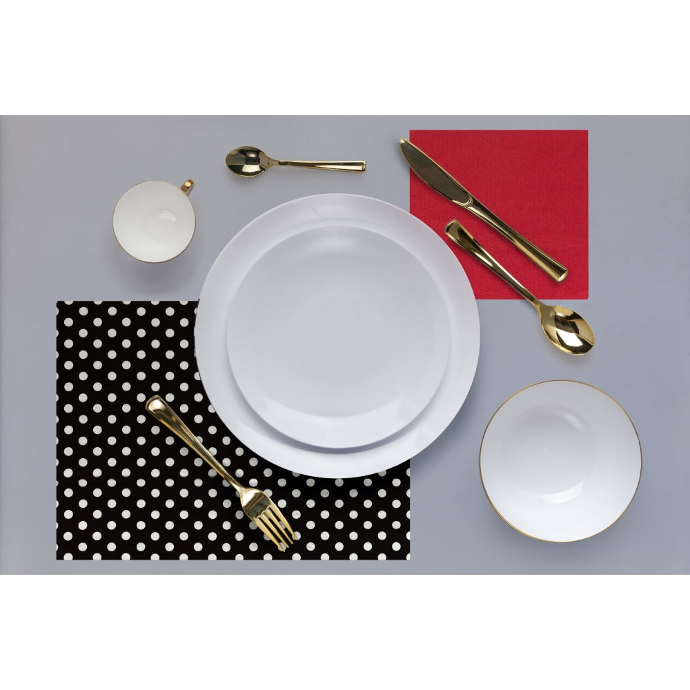 Case of 12 - 8" Trend White Plastic Plates (10)