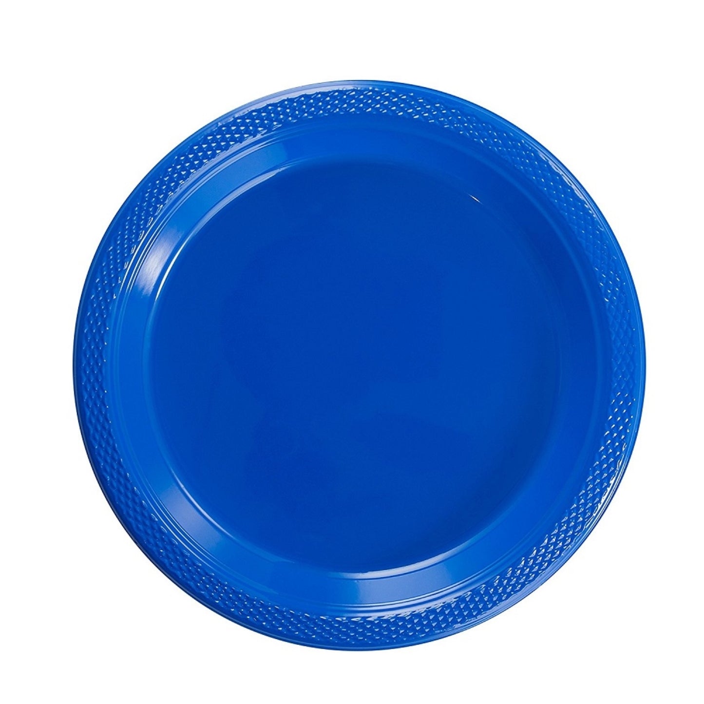 Case of 12 - 10" Plastic Plates 50 ct. - Dark Blue