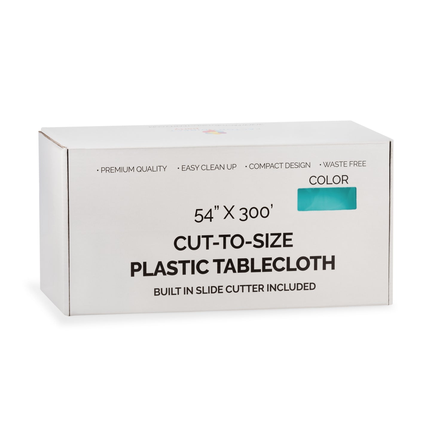 54" X 300' Select A Size Table Cover - Aqua