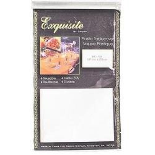 White Plastic Table Cover