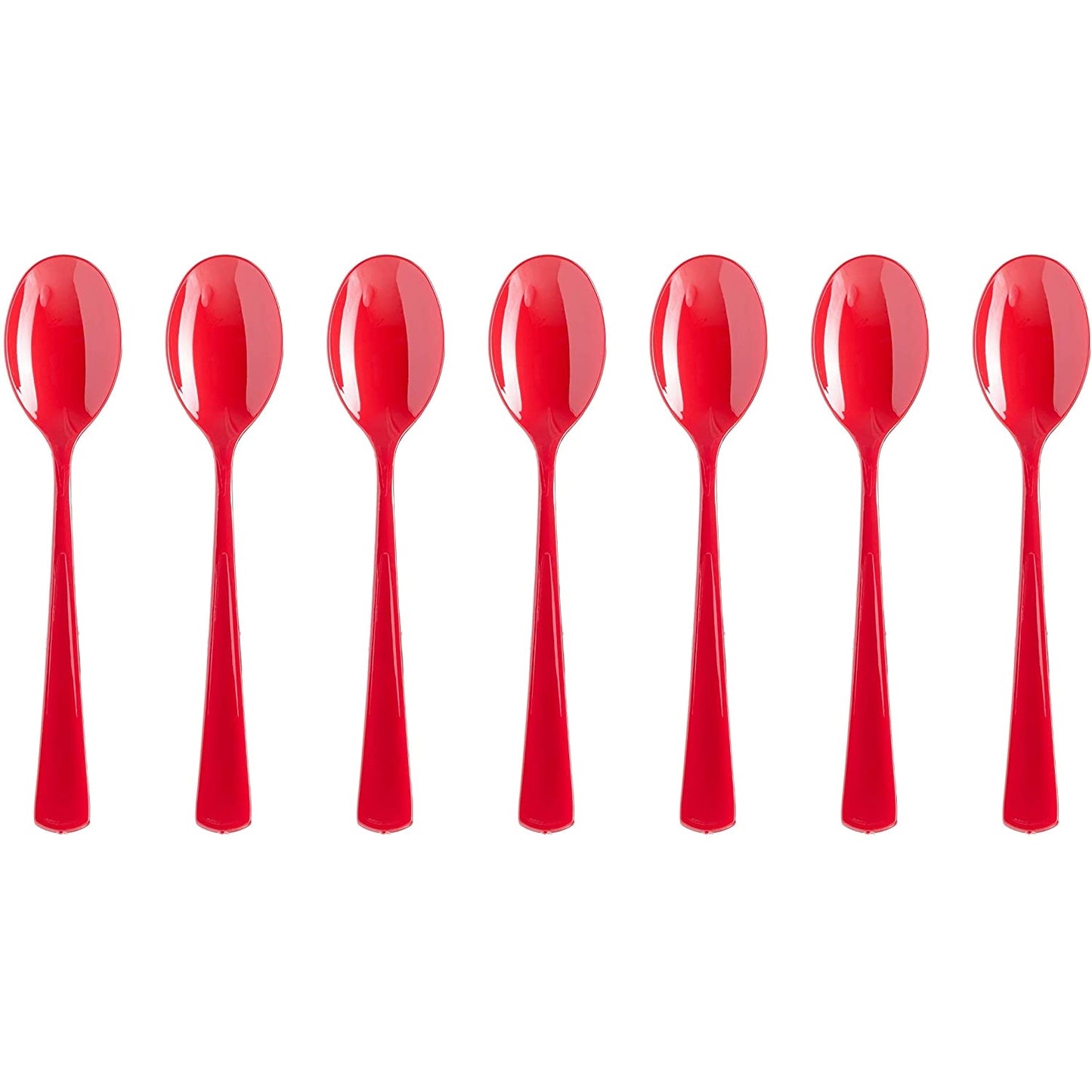 Heavy Duty Red Plastic Spoons - 50 Ct.