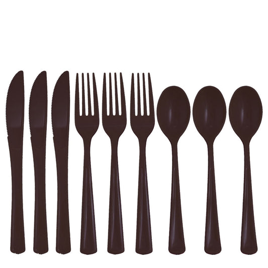 Case of 36 - Cutlery Combo Pack 24 ct. (8 ea.) - Black