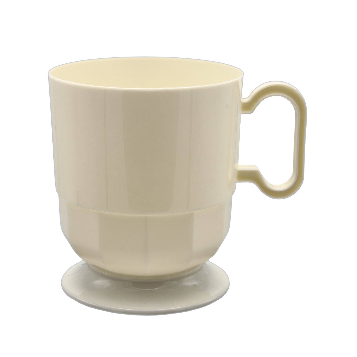 Ivory Glazed Coffee Cup w/ Handle - 8 Ct.
