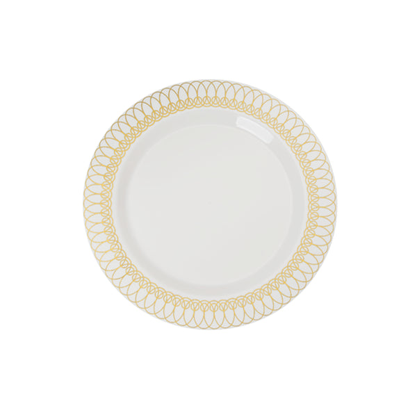7.5 In. Gold Ovals Design Plates - 10 Ct.