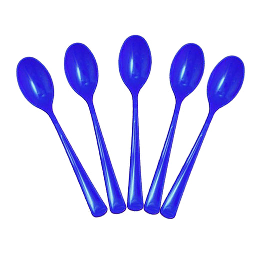 Case of 24 - Plastic Spoons 50 ct. - Dark Blue