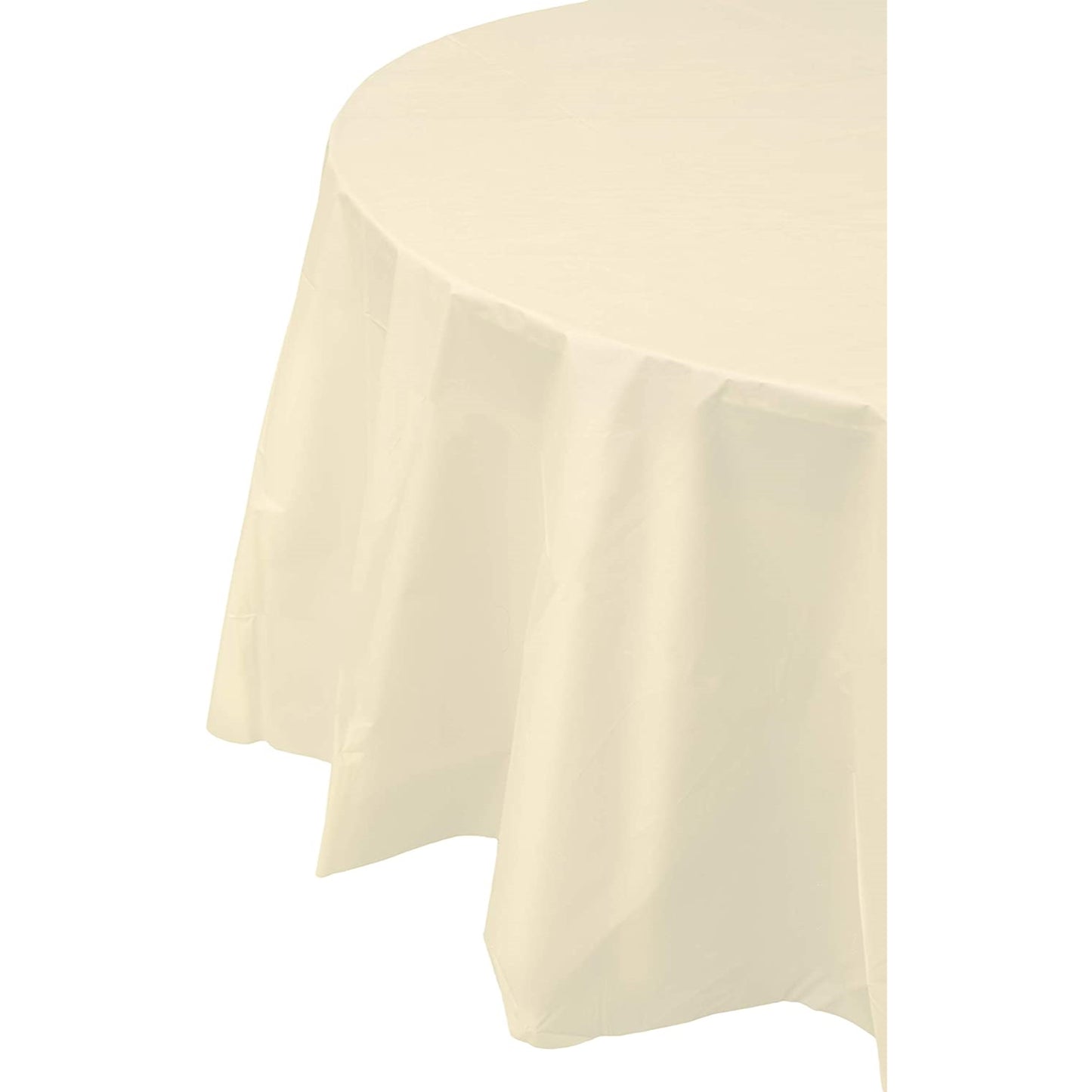 Premium Round Ivory Table Cover