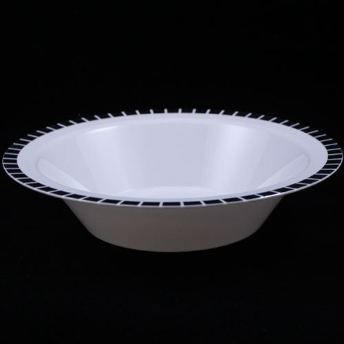 Case of 12 - Silver Slit Premium Bowls - 10 ct.