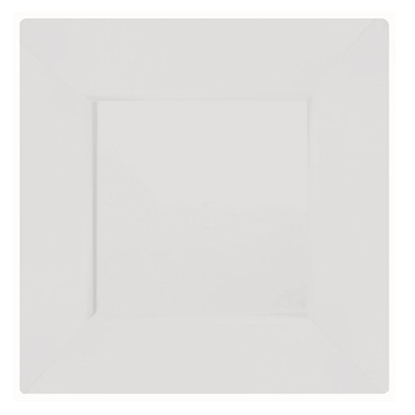 Case of 12 - 10.75" Ivory Square Plates - 10 ct.