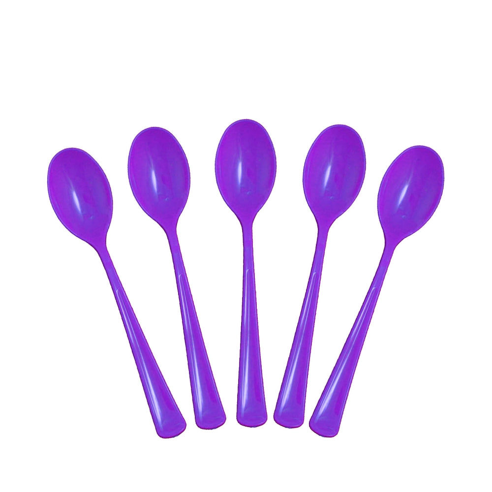 Case of 24 - Plastic Spoons 50 ct. - Purple