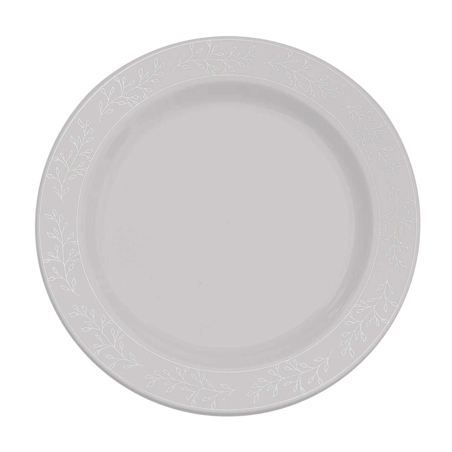 9 In. Silver Leaf Premium Plates - 10 ct.