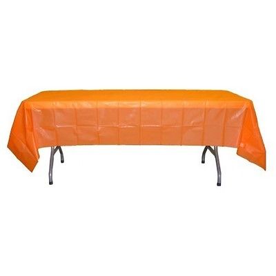 Orange Plastic Table Cover 54" X 108" Case Of 96