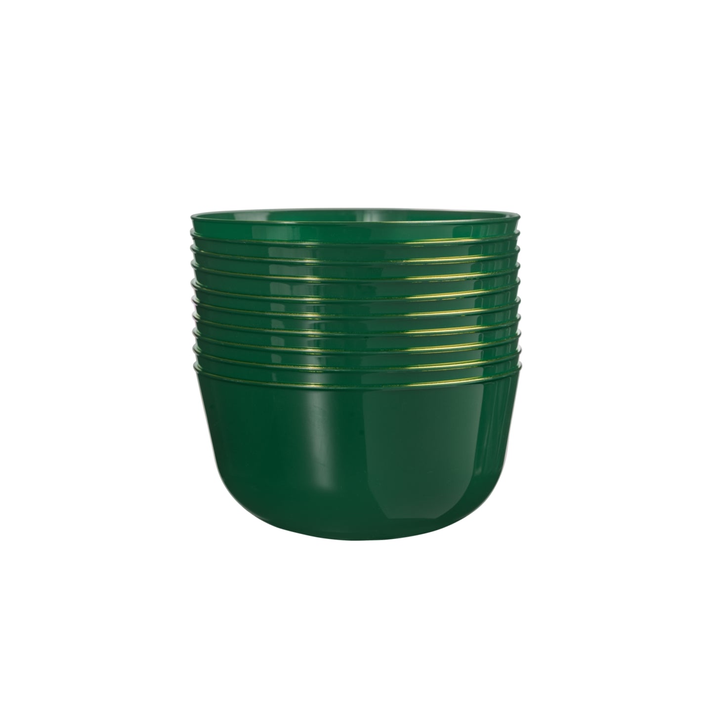 Classic Green Design Plastic Bowls - 10 Ct.
