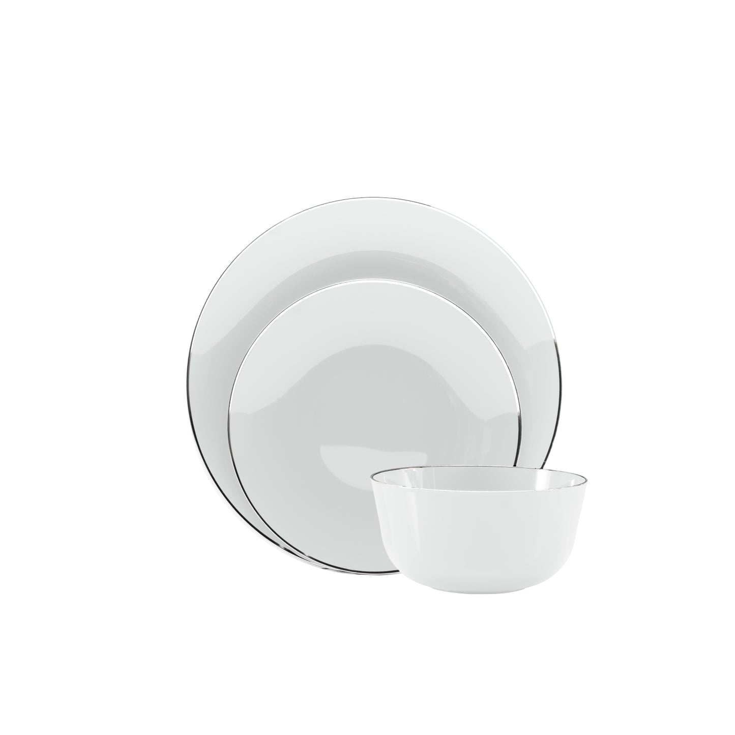 Case of 12 - Classic Sage Design Plastic Bowls - 10 Ct.