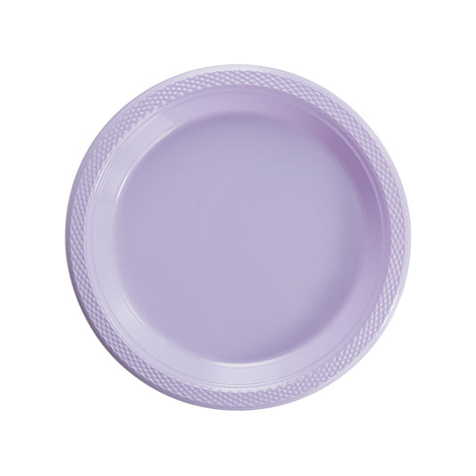 7 In. Lavender Plastic Plates - 50 Ct.