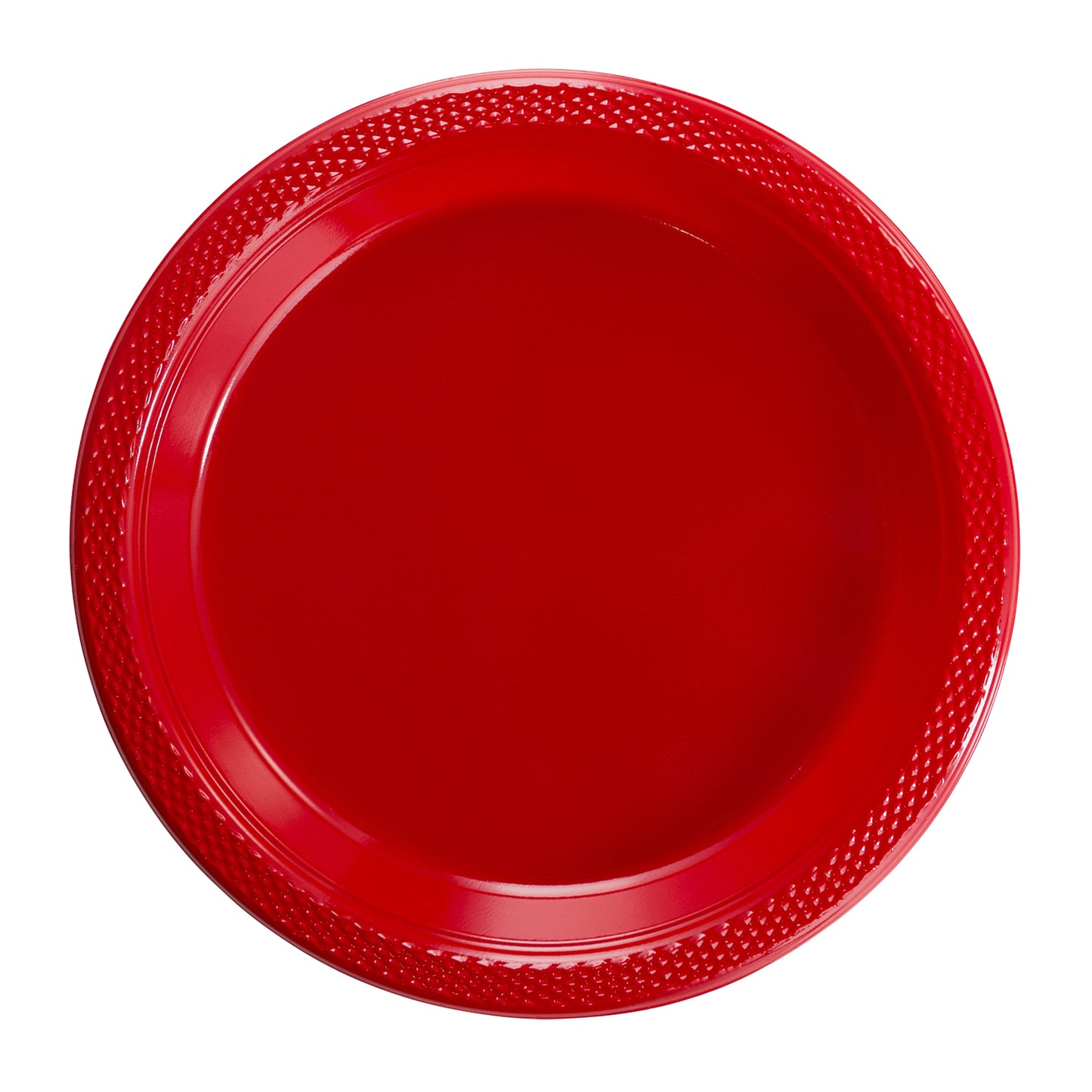 9 In. Red Plastic Plates - 50 Ct.