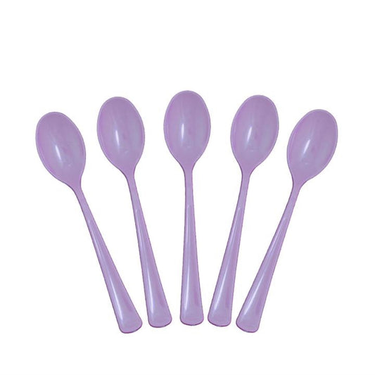 Heavy Duty Lavender Plastic Spoons - 50 ct.