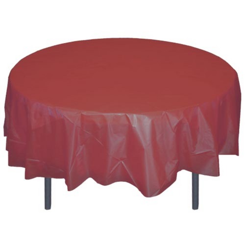 Round Burgundy Table Cover