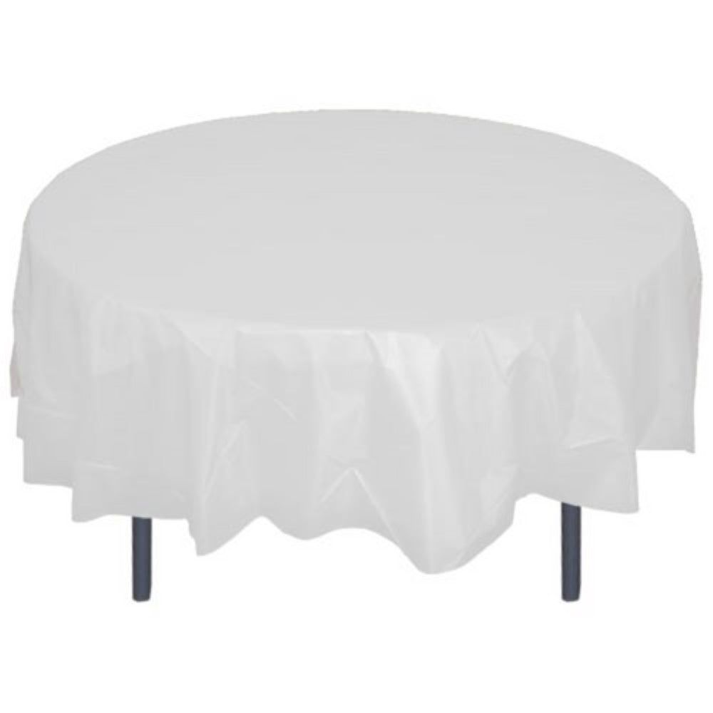 Round White Table Cover