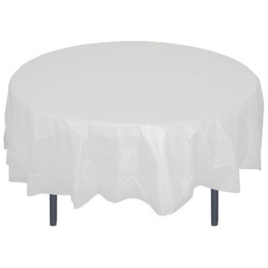 Round White Table Cover