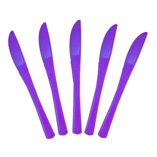Heavy Duty Purple Plastic Knives - 50 Ct.