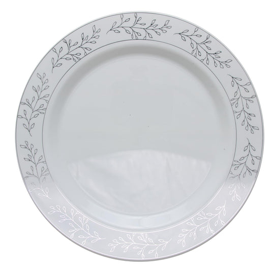 7.5 In. Silver Leaf Premium Plates - 10 ct.