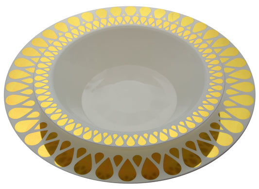 Case of 12 - Gold Droplet Premium Bowls - 10 ct.
