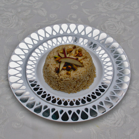 Case of 12 - Silver Droplet Premium Bowls - 10 ct.