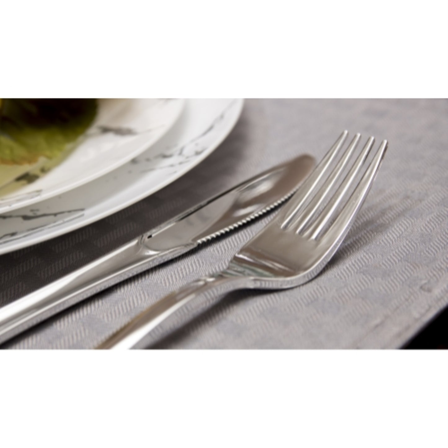 Case of 12 - Exquisite Classic Silver Plastic Forks - 120 ct.
