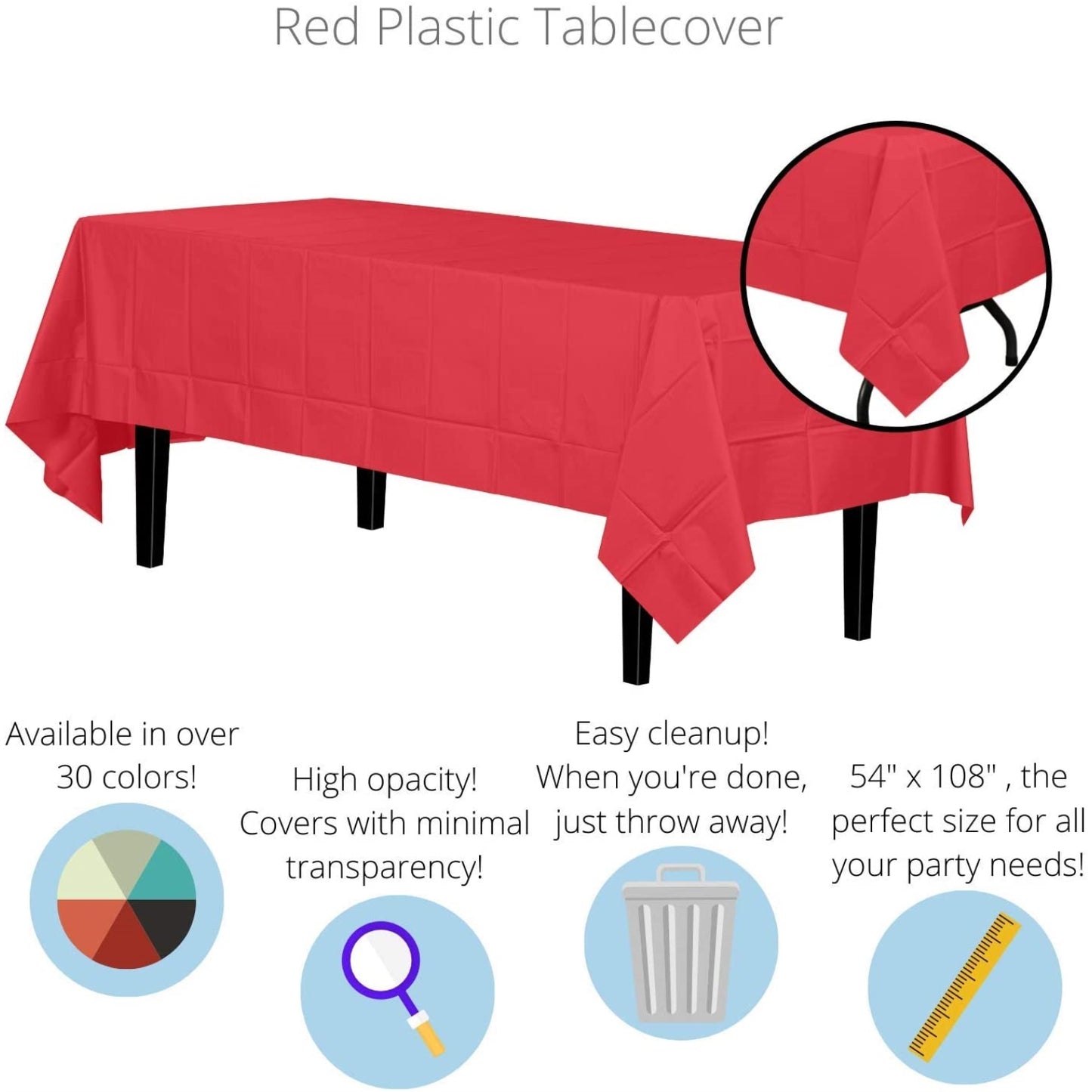 Premium Red Table Cover