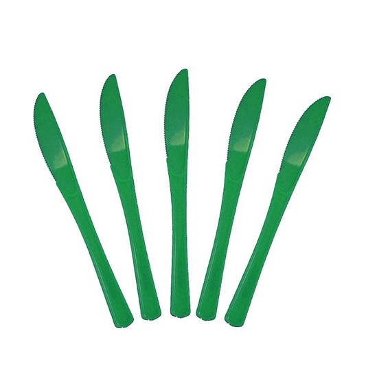 Heavy Duty Emerald Green Plastic Knives - 50 Ct.