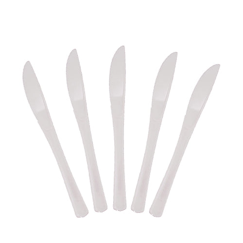 Heavy Duty Clear Plastic Knives - 50 Ct.