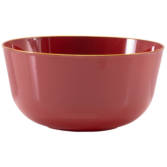 Classic Burgundy Design Plastic Bowls - 10 Ct.