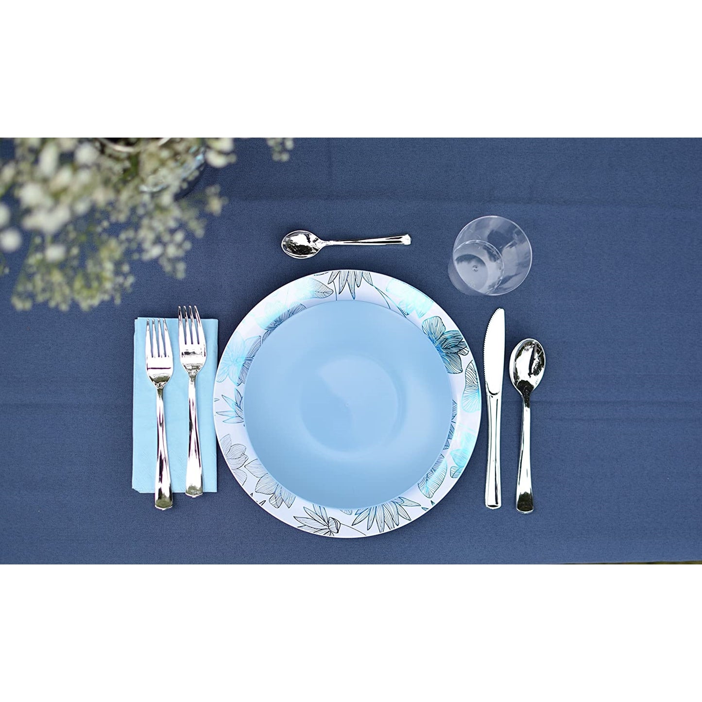Exquisite Classic Silver Plastic Knives - 20 Ct.