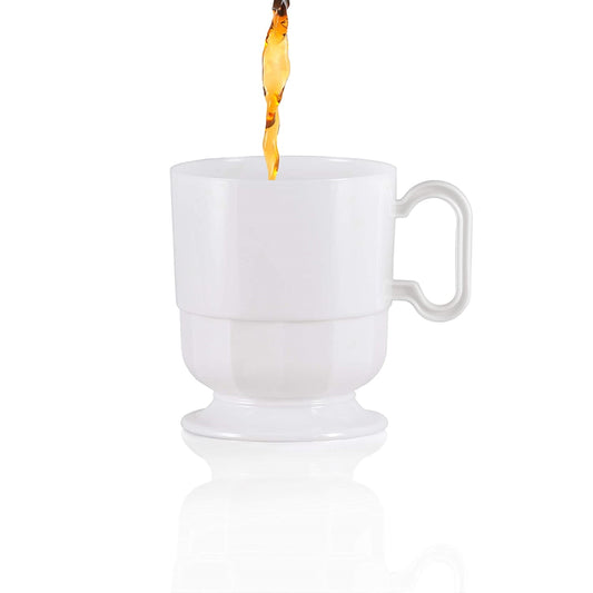 Case of 24 - White Coffee Mugs - 8 count