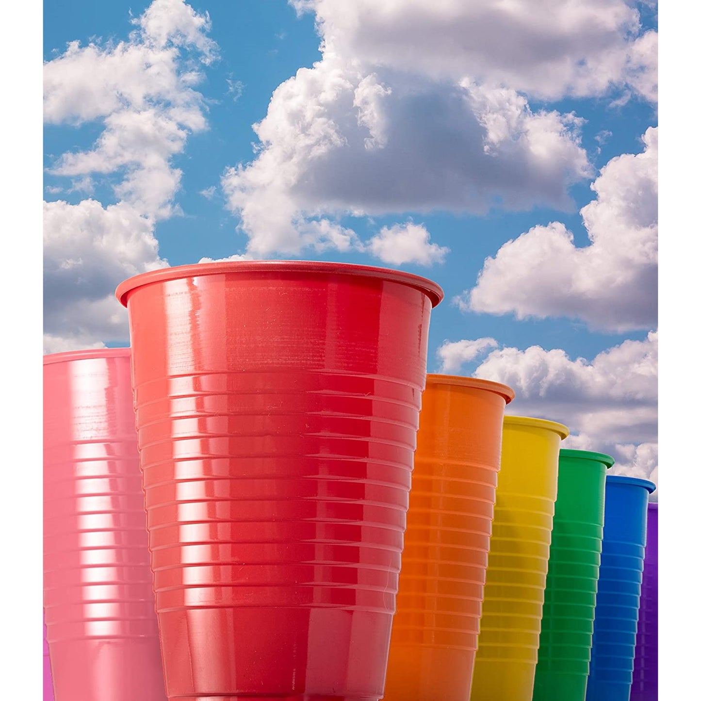12 Oz. Cerise Plastic Cups - 50 Ct.